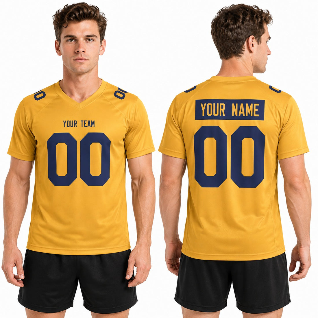 Personalized Los Angeles Rams Football Jersey – Gold Fashion Game Day Style, Custom Name & Number-1