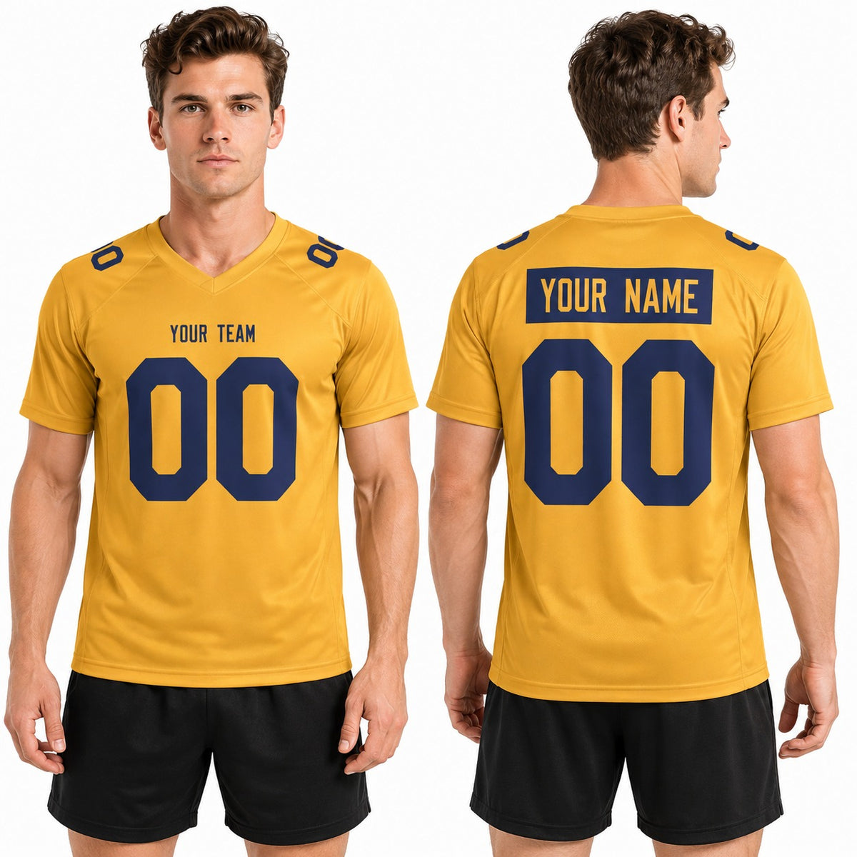 Personalized Los Angeles Rams Football Jersey – Gold Fashion Game Day Style, Custom Name & Number-1