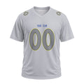 Personalized Los Angeles Rams Football Jersey – Gray Atmosphere Game Day Style, Custom Name & Number-4