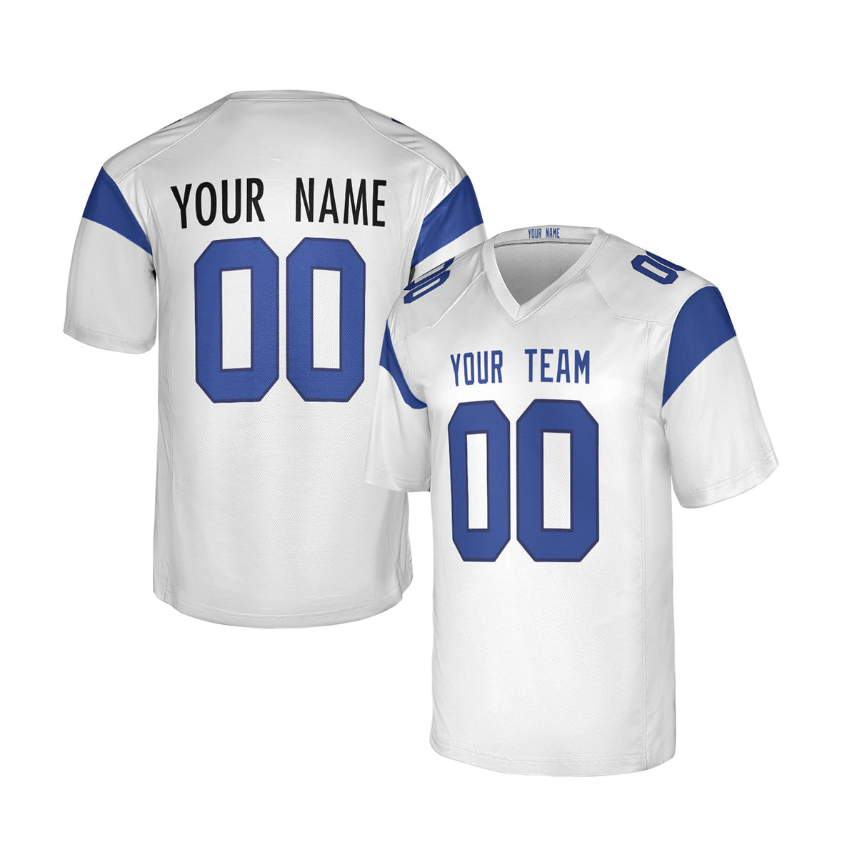 Personalized Los Angeles Rams Football Jersey - White Fearsome Game Style, Custom Name & Number-3