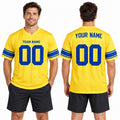 Personalized Los Angeles Rams Football Jersey – Classic Sol Game Style, Custom Name Patch, Team Name, Number & Logo-1