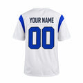 Personalized Los Angeles Rams Football Jersey – Fearsome White Game Style, Custom Name Patch, Team Name, Number & Logo-4