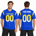 Personalized Los Angeles Rams Football Jersey – Royal Game Style, Custom Name Patch, Team Name, Number & Logo-1