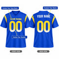Personalized Los Angeles Rams Football Jersey – Royal Game Style, Custom Name Patch, Team Name, Number & Logo-2