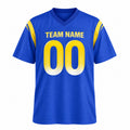 Personalized Los Angeles Rams Football Jersey – Royal Game Style, Custom Name Patch, Team Name, Number & Logo-3
