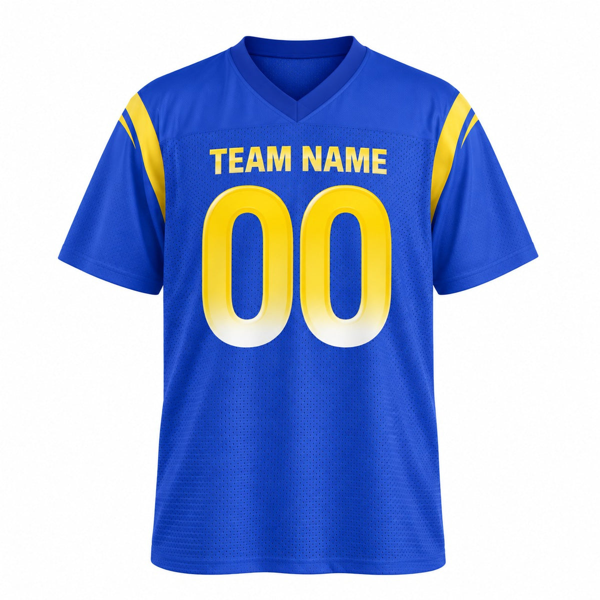 Personalized Los Angeles Rams Football Jersey – Royal Game Style, Custom Name Patch, Team Name, Number & Logo-3