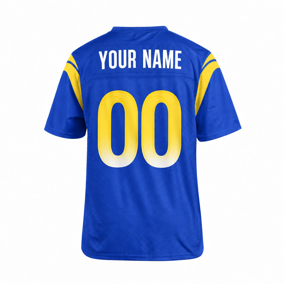 Personalized Los Angeles Rams Football Jersey – Royal Game Style, Custom Name Patch, Team Name, Number & Logo-4
