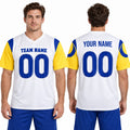 Personalized Los Angeles Rams Football Jersey – White Game Style, Custom Name Patch, Team Name, Number & Logo-1