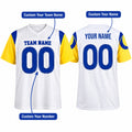 Personalized Los Angeles Rams Football Jersey – White Game Style, Custom Name Patch, Team Name, Number & Logo-2