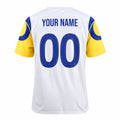Personalized Los Angeles Rams Football Jersey – White Game Style, Custom Name Patch, Team Name, Number & Logo-4