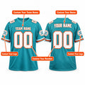 Personalized Miami Dolphins 1994 Football Jersey – Aqua Throwback Style, Custom Name Patch, Team Name, Number & Logo-2