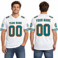 Personalized Miami Dolphins 1995 Football Jersey – White Throwback Pocket Style, Custom Name Patch, Team Name, Number & Logo-1