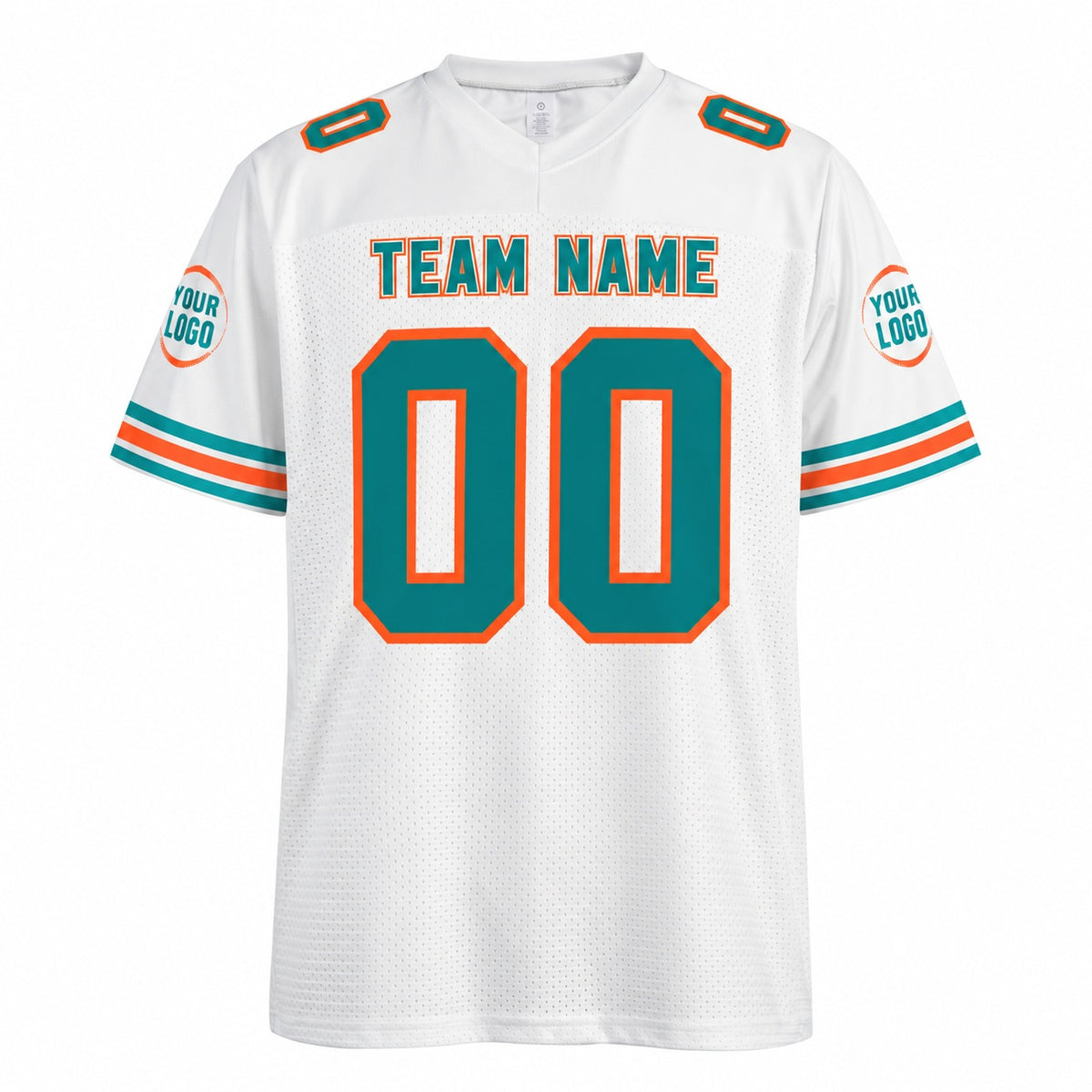 Personalized Miami Dolphins 1995 Football Jersey – White Throwback Pocket Style, Custom Name Patch, Team Name, Number & Logo-3