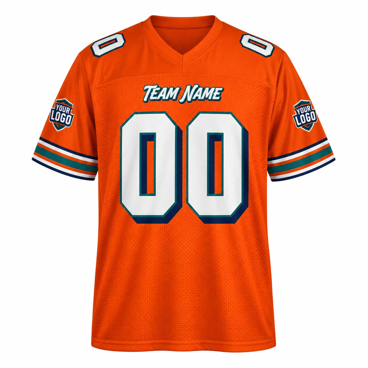 Personalized Miami Dolphins 2004 Football Jersey – Orange Retired Player Style, Custom Name Patch, Team Name, Number & Logo-3