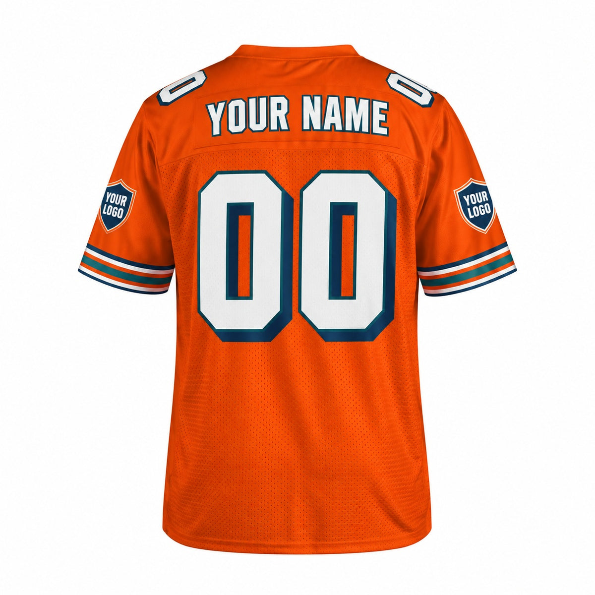 Personalized Miami Dolphins 2004 Football Jersey – Orange Retired Player Style, Custom Name Patch, Team Name, Number & Logo-4