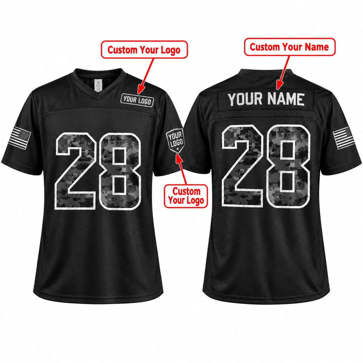 Personalized Miami Dolphins 2026 Salute to Service Football Jersey – Black, Custom Name Patch, Number & Logo-2