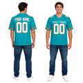 Personalized Miami Dolphins Football Jersey - Aqua Fan Style, Custom Name & Number-1