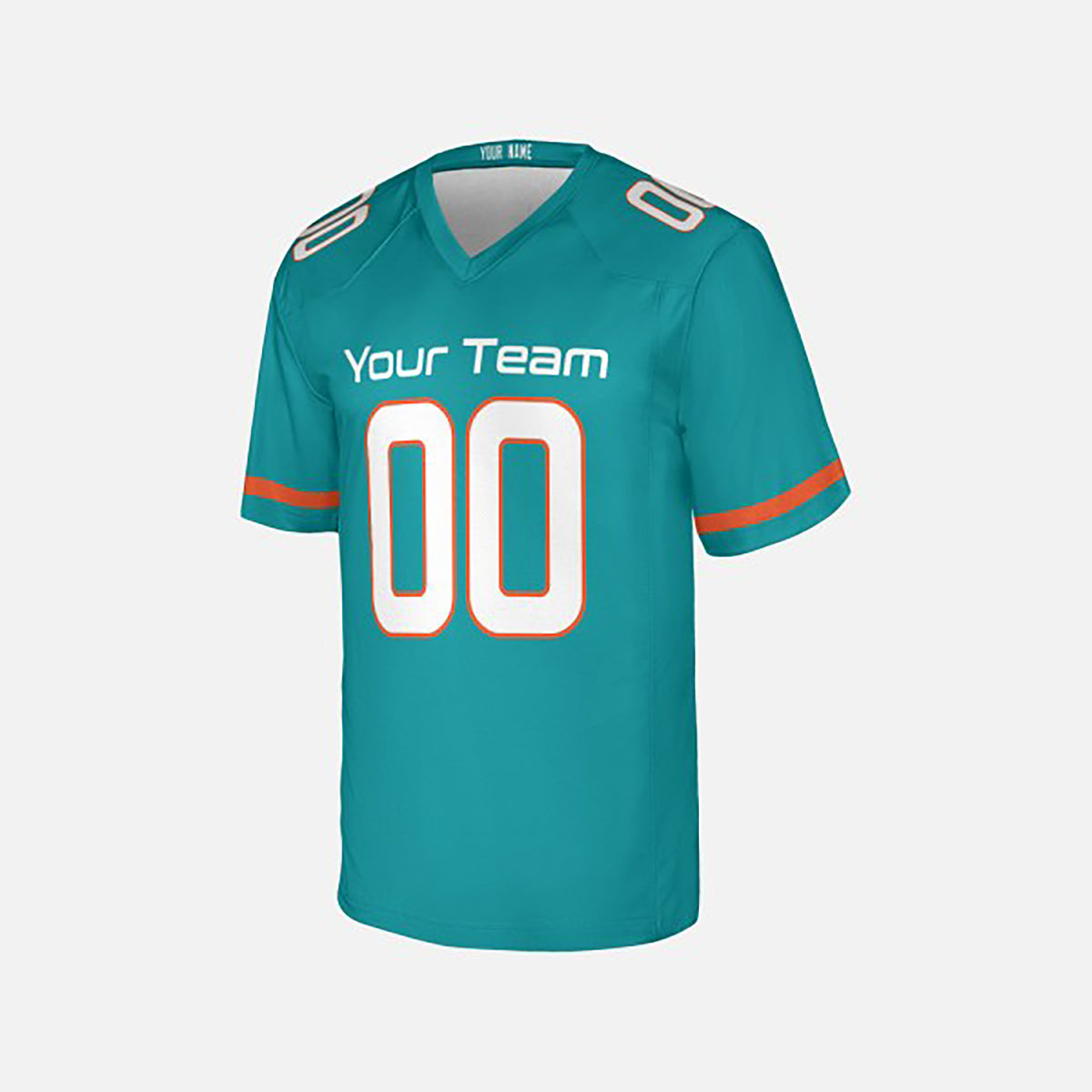 Personalized Miami Dolphins Football Jersey - Aqua Fan Style, Custom Name & Number-3