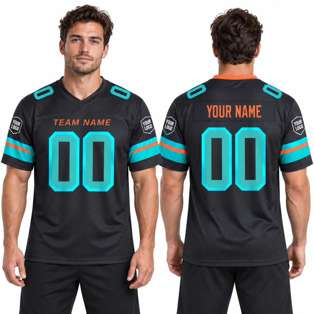 Personalized Miami Dolphins Football Jersey – Navy Rivalries Limited Style, Custom Name Patch, Team Name, Number & Logo-1