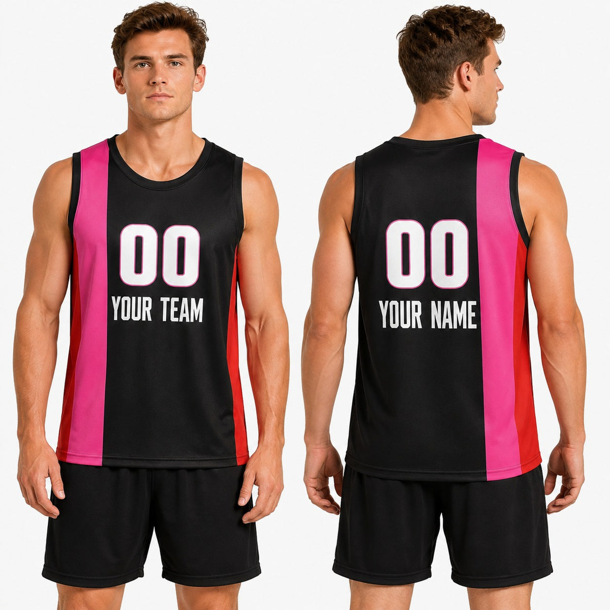 Personalized Miami Heat Basketball Jersey - Black Pink 2005-06 Hardwood Classics Style, Custom Name & Number-1