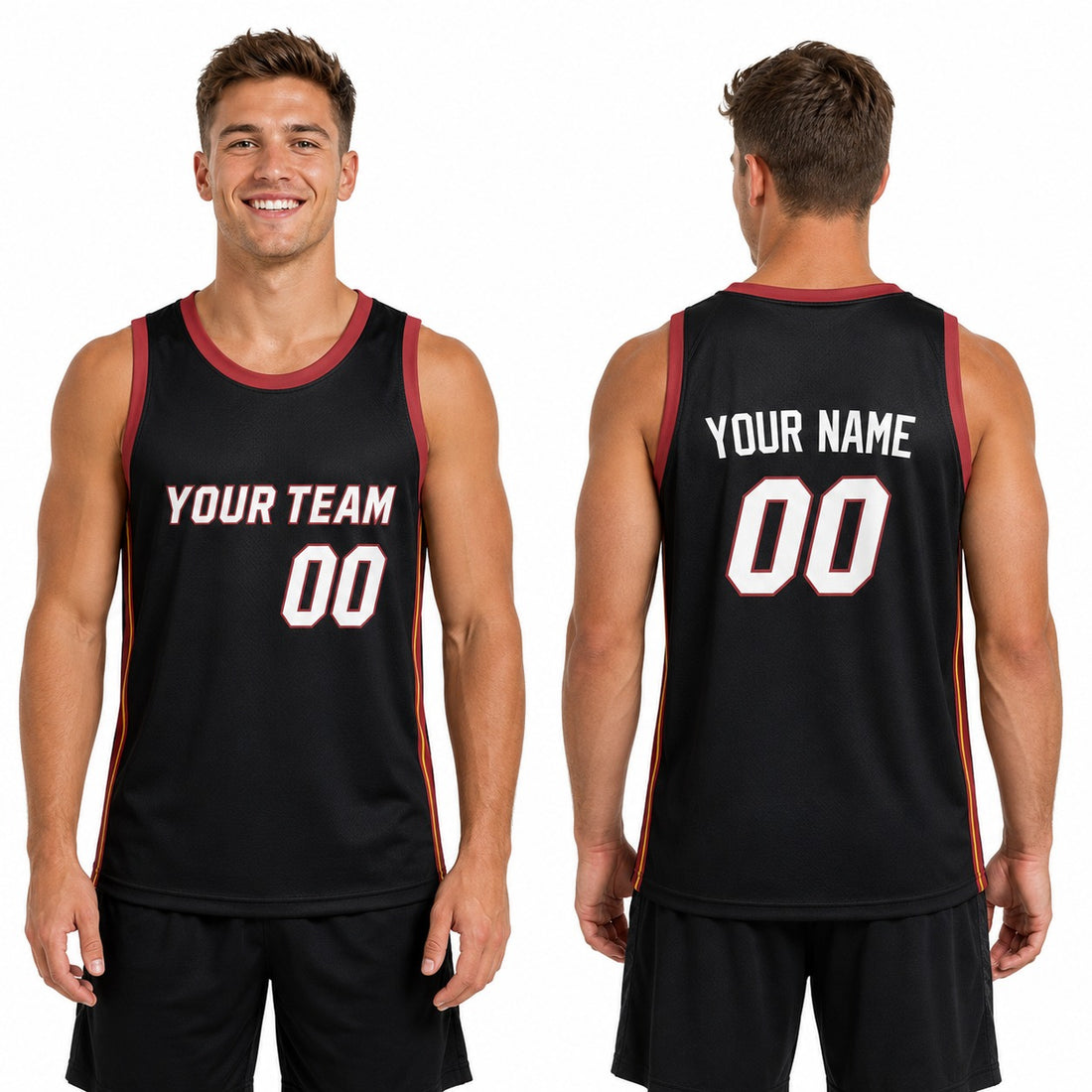 Personalized Miami Heat Basketball Jersey - Black Swingman Icon Style, Custom Name & Number-1