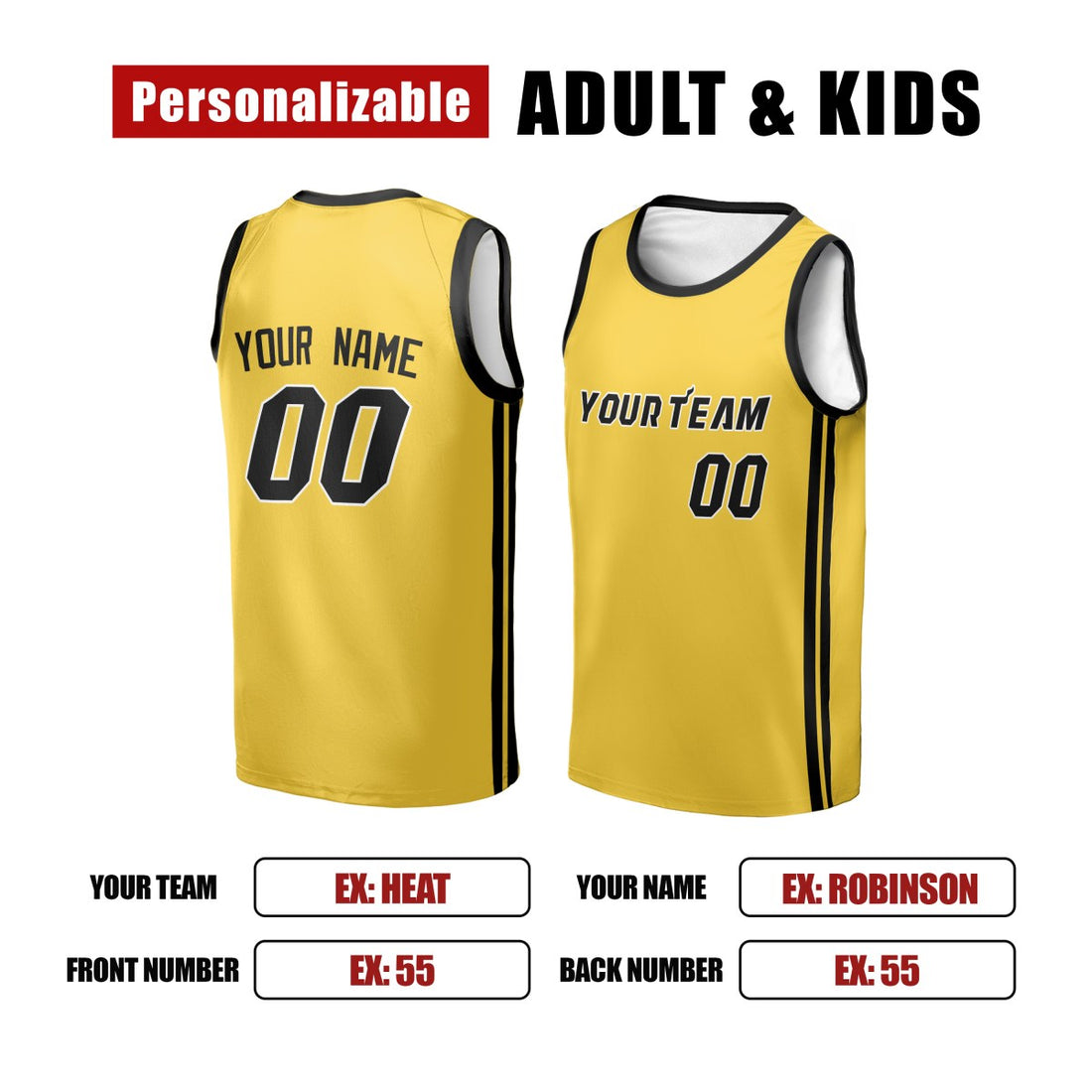 Personalized Miami Heat Basketball Jersey - Gold 2020/21 Swingman Trophy Earned Style, Custom Name & Number-1