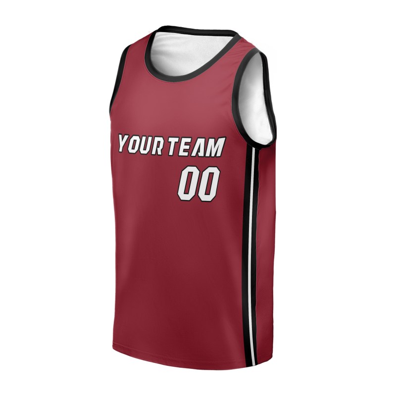Personalized Miami Heat Basketball Jersey - Red Fast Break Statement Style, Custom Name & Number-3