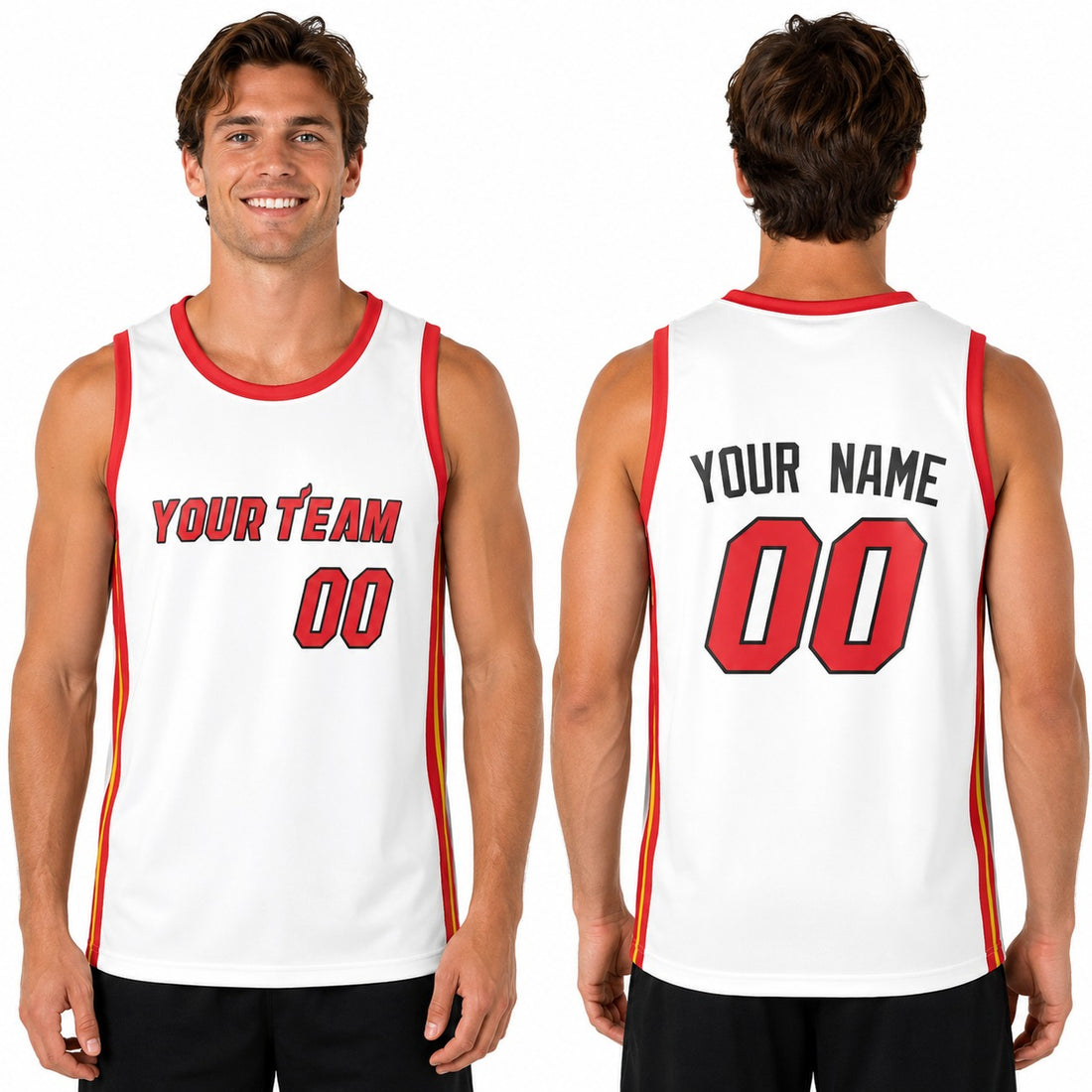 Personalized Miami Heat Basketball Jersey - White 2005/06 Swingman Hardwood Classics Style, Custom Name & Number-1
