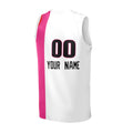Personalized Miami Heat Basketball Jersey - White Pink 2011/12 Hardwood Classics Swingman Style, Custom Name & Number-4