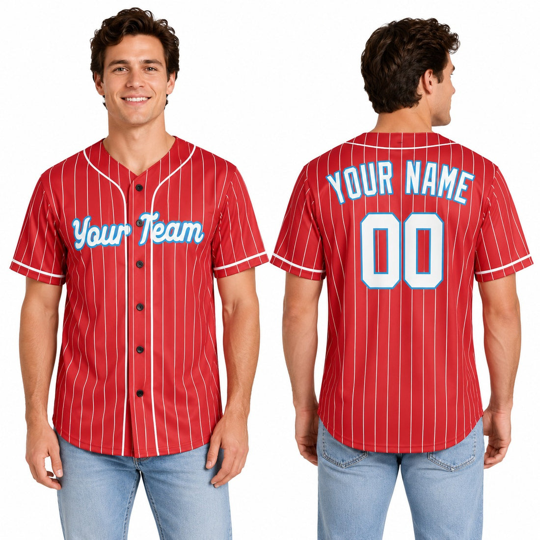 Personalized Miami Marlins Baseball Jersey - Red City Style, Custom Name & Number-1