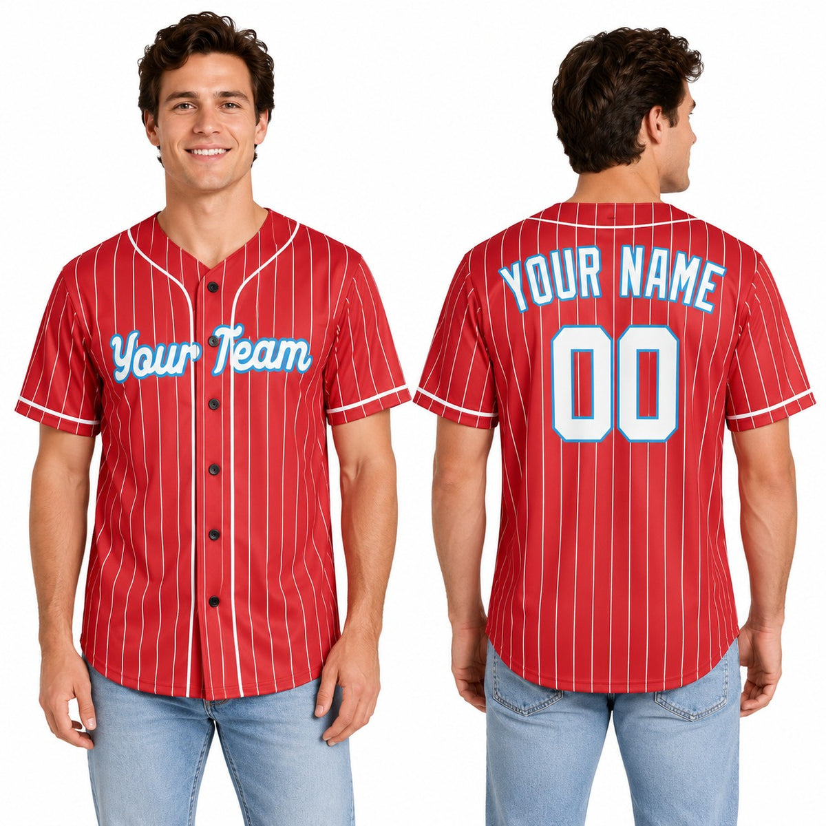 Personalized Miami Marlins Baseball Jersey - Red City Style, Custom Name & Number-1