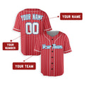 Personalized Miami Marlins Baseball Jersey - Red City Style, Custom Name & Number-2