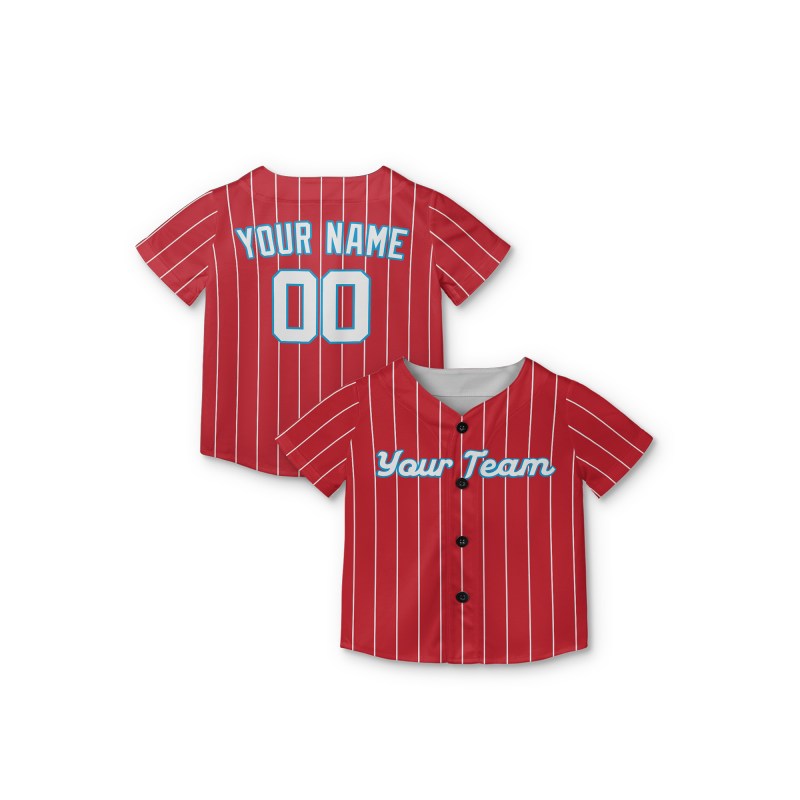 Personalized Miami Marlins Baseball Jersey - Red City Style, Custom Name & Number-3