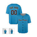 Personalized Miami Marlins Baseball Jersey - Sky Blue Alternate Style, Custom Name & Number-5