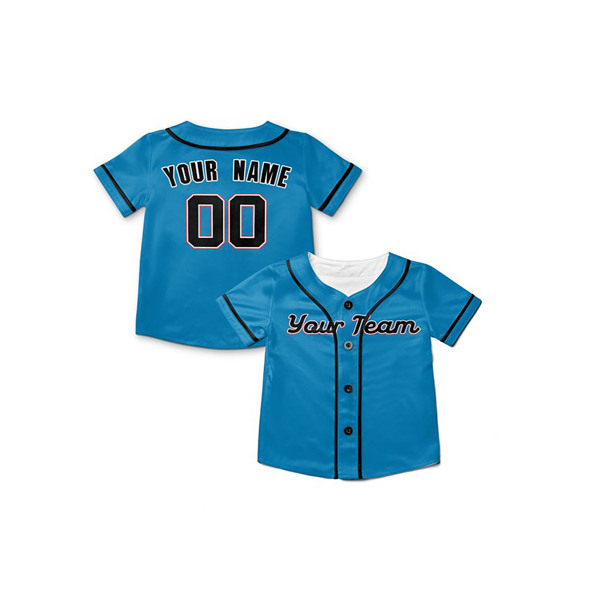 Personalized Miami Marlins Baseball Jersey - Sky Blue Alternate Style, Custom Name & Number-8