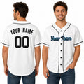 Personalized Miami Marlins Baseball Jersey - White Home Style, Custom Name & Number-1