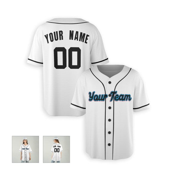 Personalized Miami Marlins Baseball Jersey - White Home Style, Custom Name & Number-6
