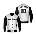 Personalized Miami Marlins Varsity Jacket – White Black Home Style, Custom Name & Number-3
