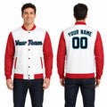 Personalized Miami Marlins Varsity Jacket – White Red City Style, Custom Name & Number-1