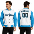 Personalized Miami Marlins Varsity Jacket – White Sky Blue Alternate Style, Custom Name & Number-1
