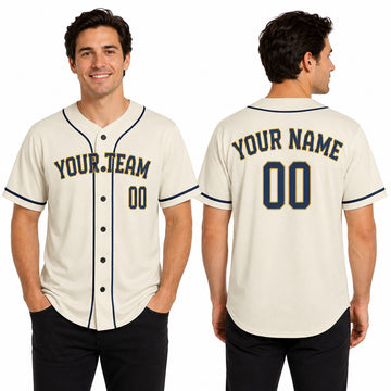 Personalized Milwaukee Brewers Baseball Jersey - Cream Home Style, Custom Name & Number-1