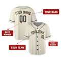 Personalized Milwaukee Brewers Baseball Jersey - Cream Home Style, Custom Name & Number-2