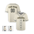 Personalized Milwaukee Brewers Baseball Jersey - Cream Home Style, Custom Name & Number-4