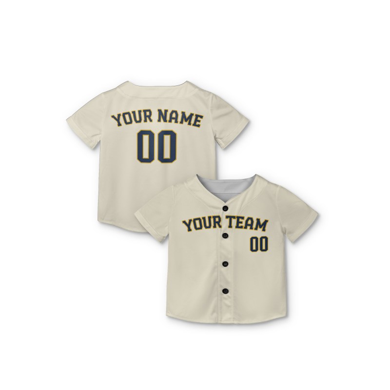 Personalized Milwaukee Brewers Baseball Jersey - Cream Home Style, Custom Name & Number-7