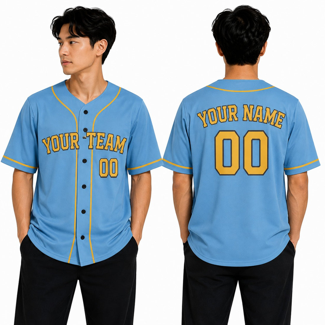 Personalized Milwaukee Brewers Baseball Jersey - Sky Blue City Style, Custom Name & Number-1