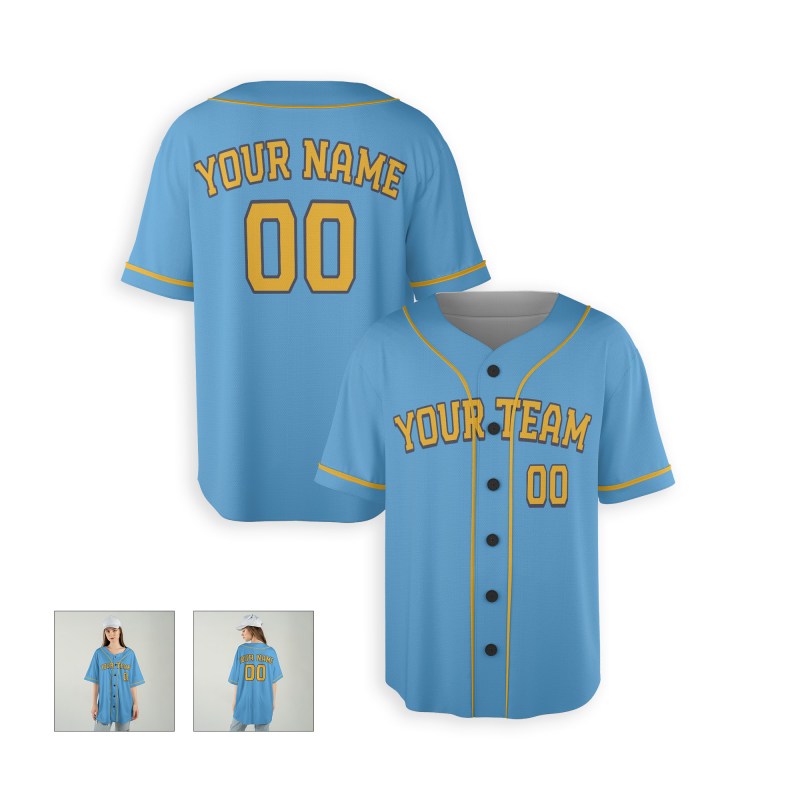 Personalized Milwaukee Brewers Baseball Jersey - Sky Blue City Style, Custom Name & Number-6