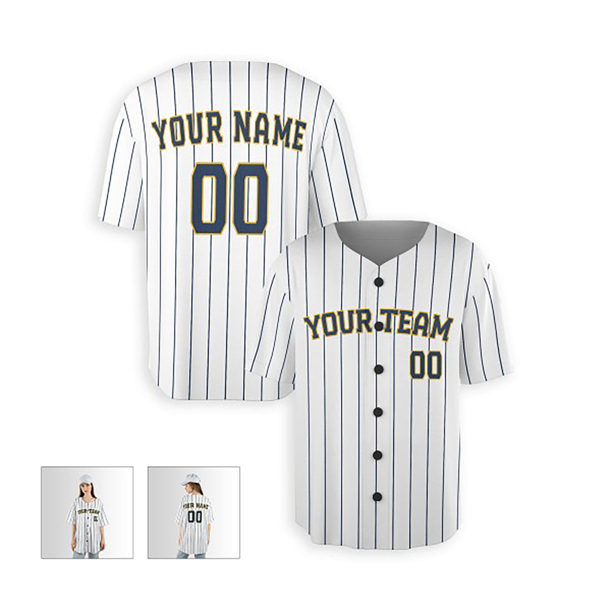 Personalized Milwaukee Brewers Baseball Jersey - White Alternate Style, Custom Name & Number-5