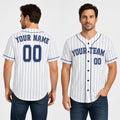 Personalized Milwaukee Brewers Baseball Jersey - White Pinstripe Style, Custom Name & Number-1