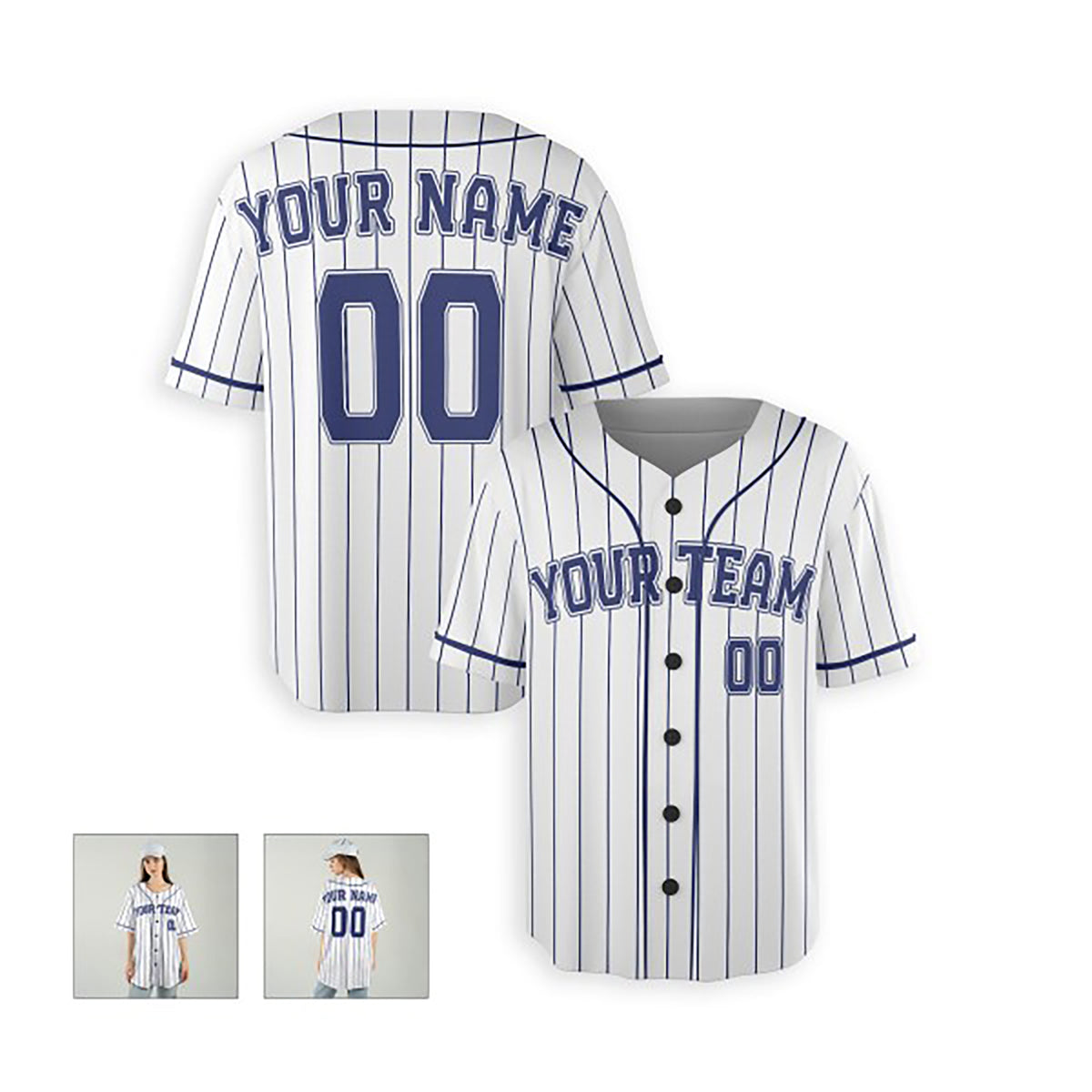 Personalized Milwaukee Brewers Baseball Jersey - White Pinstripe Style, Custom Name & Number-6