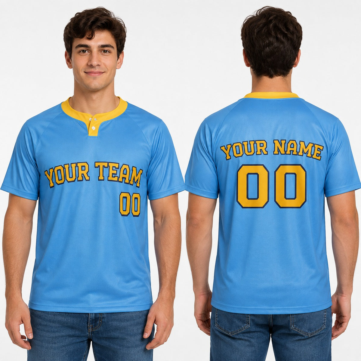 Personalized Milwaukee Brewers Two-Button Baseball Jersey - City Connect Style, Custom Name & Number-1